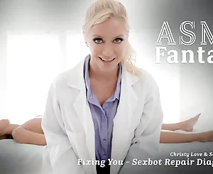 ASMR Desire - Hyper Real Sexbot Christy Enjoy Pumps out All Over Girl-on-girl Technician Serene Siren